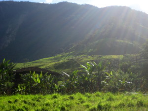 Sunbeams on Palanda Ecuador home