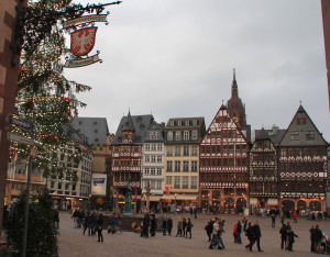Plaza just a short Walk from Five Elements Hostel Frankfurt Germany