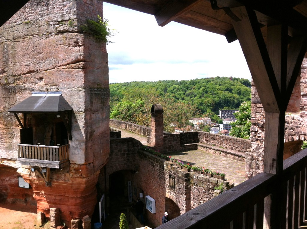 Nanstein Castle- rock and wall