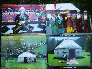 Postcards of nomadic people and life from burana tower