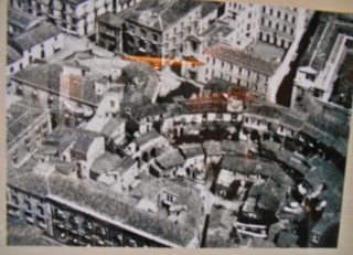 Picture from 1930 of the Roman theatre and Odeon