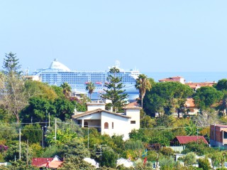 View of port from Gianni House terrazza sicily