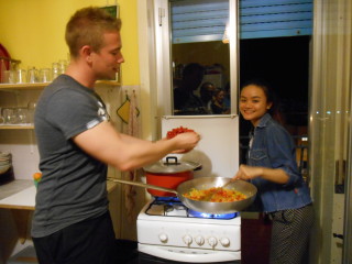 Italian Cooking Students at Gianni House