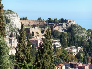 View of Greek Theater in Taormina