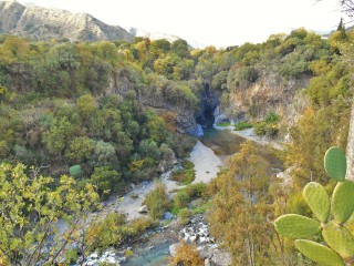 View of the Alcantara Gorge from above