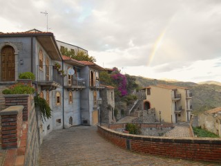 Rainbow over Savoca, Sicily