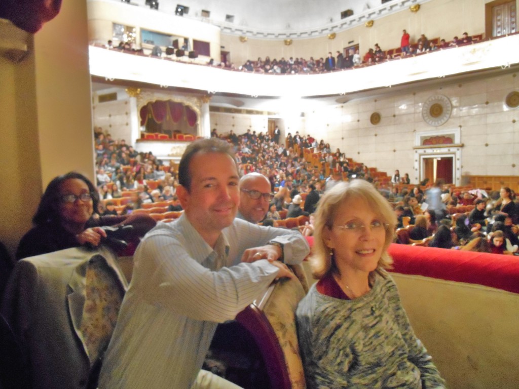 Balcony seats at Kyrgyz Ballet and Opera Theatre in Bishkek