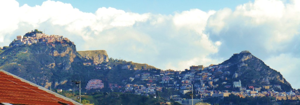 View of Taormina from Giardini