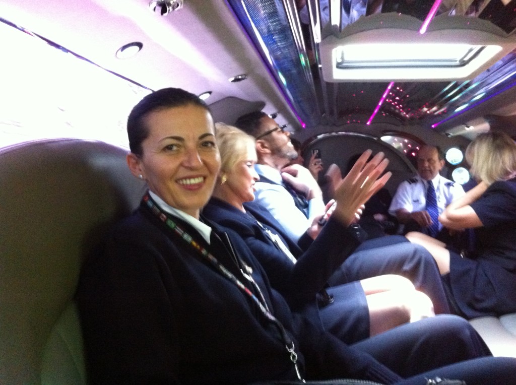 Limo taking us to the hotel in Biloxi, MS