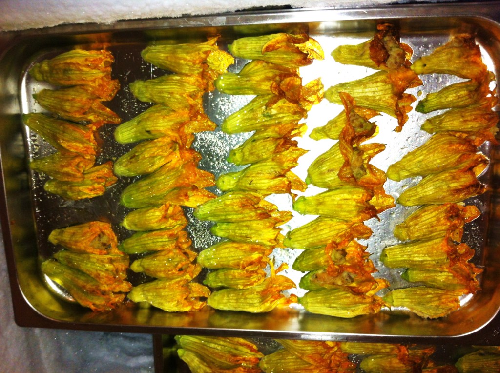 Zucchini flowers, food at Agriturismo L'Arca