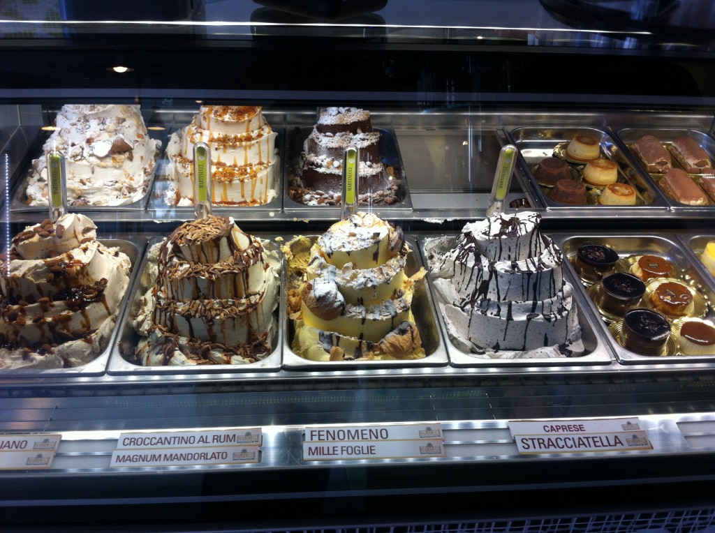 Gelato selection at Martinucci