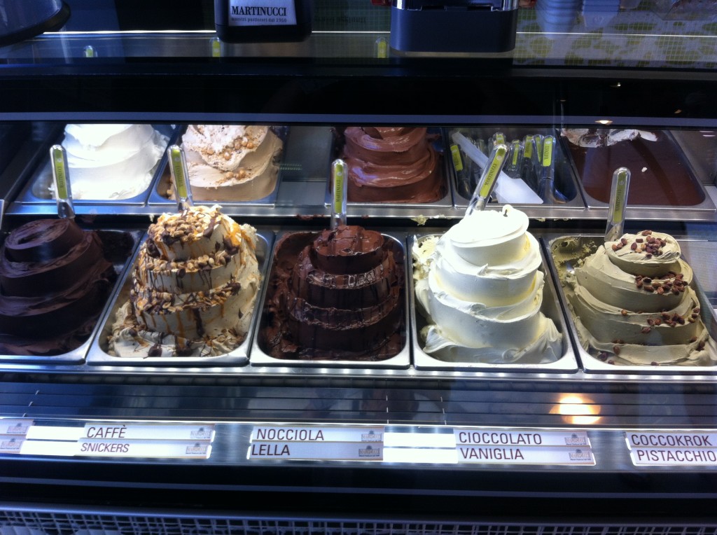 Gelatos to choose from at Martinucci's