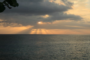 preparing for sunset in negril jamaica