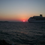 Cruising a Mykonos Sunset
