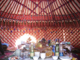 Ala Archa National Park-inside yurt