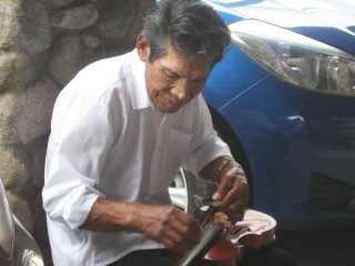El Valle- Sunday market-musician