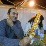 Potatoes on a stick at Ottobrata Zafferanese