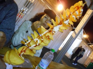 Potatoes on a stick at Ottobrata Zafferanese
