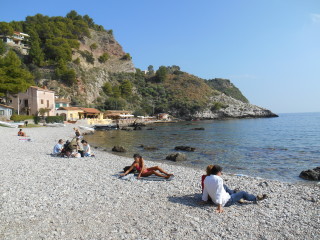 Beach at Isola Bella, Sicily