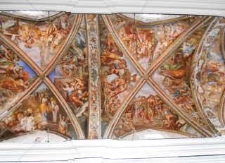 Ceiling in the Cathedral I got locked in Lipari Aeolian Islands