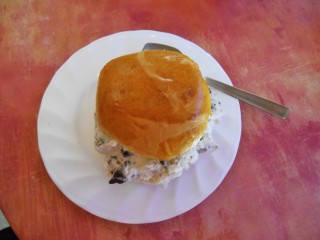 My brioche con gelato breakfast in Lipari