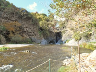Area by the elevator Alcantara Gorge