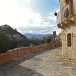 In front of Resort Borgo San Rocco, Savoca