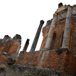 Greek theatre taormina under Etna ash